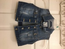justice denim jacket vest sleeveless 