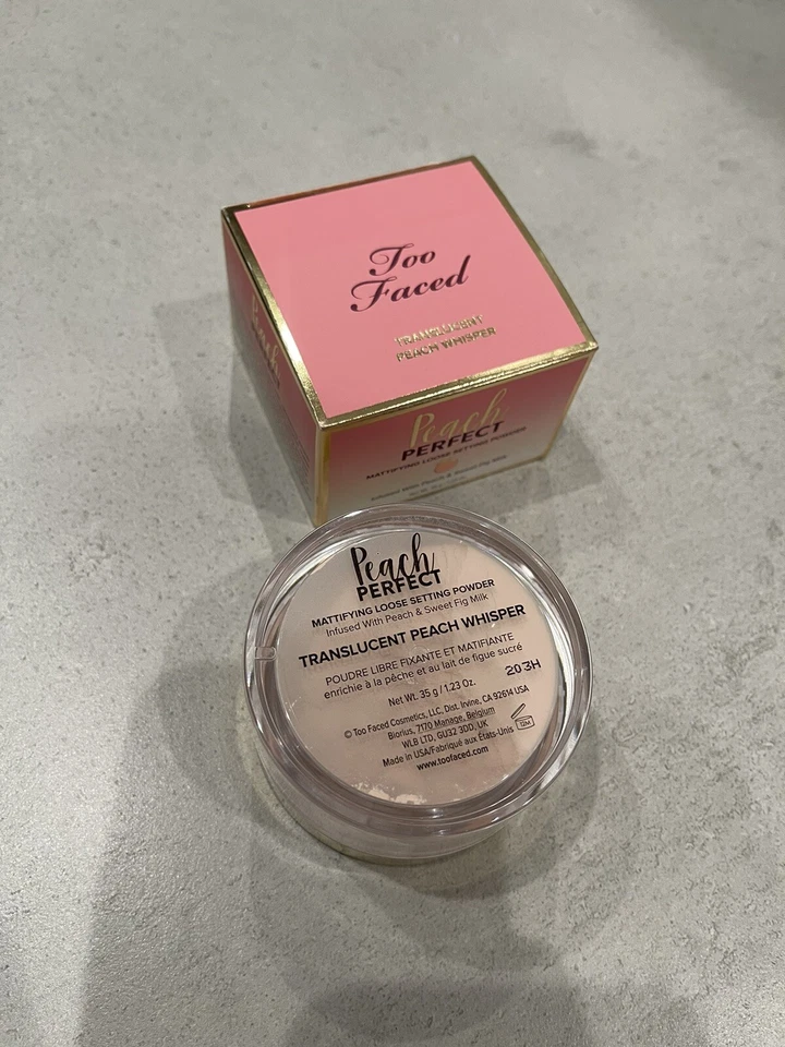 Too Faced Peach Perfect Mattifying Loose Setting Powder 35g 1.23oz  - Image 2 of 4