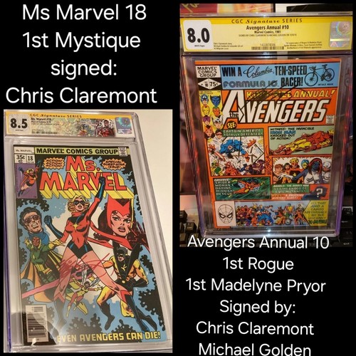 Avengers Annual 10 Cgc 8.0 & Ms Marvel 18 Cgc 8.5 Cgc Signature Series 🔑Issues