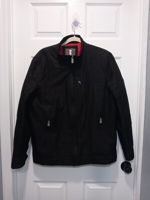 Buffalo by David Bitton Men s Black Full-Zip Jacket Size MED Lightweight Casual
