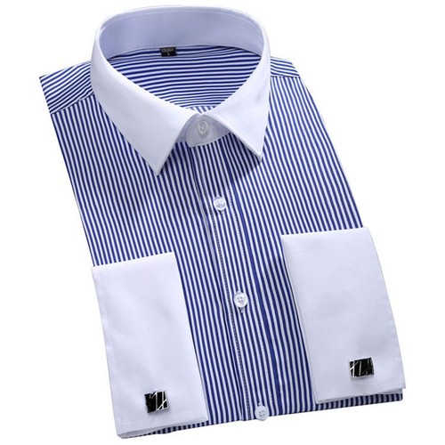 French Cuff Formal Dress Shirts | eBay