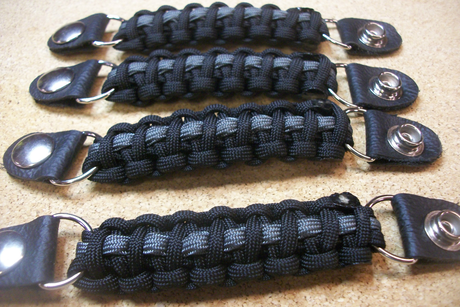 Vest extenders Black GRAYLINE paracord Light EXCLUSIVELY Made By Stitch