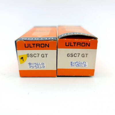 2 X 6SC7GT ULTRON TUBE. 50er Jahre TUNGSOL PRODUKTION. MATCHED PAIR. 9. CH150