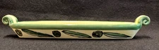 Handpainted Olive Boat Ceramic Serving Pickle Relish Tray 12 inches