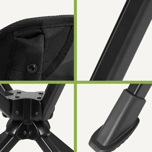 360 Degree Swivel Portable Chair Small Compact Collapsible Folding Chair - Bild 15 von 17