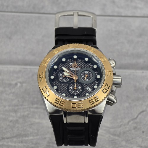 Invicta 10860 Subaqua Sport Chronograph Black Carbon Fiber Dial Mens Watch - Picture 2 of 17