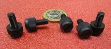 Nylon Black Plastic Thumb Screw, 10-32 x 3/8" Length, 13/32" Head Dia, 100 Pc