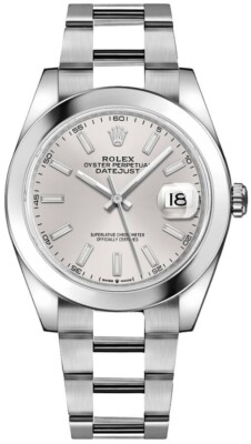 Rolex Datejust 41mm 126300 Silver Dial Date Oyster Stainless Steel Men's Watch
