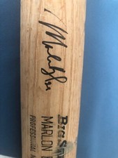 Marlon Byrd Autographed Bat and Batting Gloves