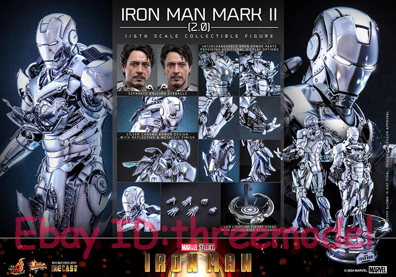 Hot Toys MMS733D59 1/6 Ironman 1 Ironman Mark 2 Collectible Figure