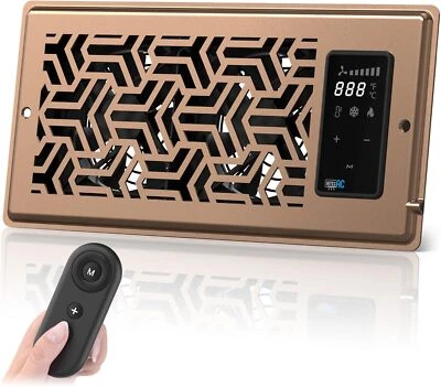 AITECAC 4x10" Register Booster Fan w/ Remote Control & Thermostat, HVAC Vent Booster Fan
