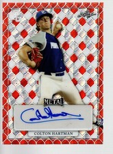 2022 Leaf Perfect Game A-A Auto Red Wave #MA-CH1 Colton Hartman 2/3
