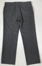 Turtleson Wool Pants Mens 38x30 Gray Trouser Designer Made In Italy Preppy Golf