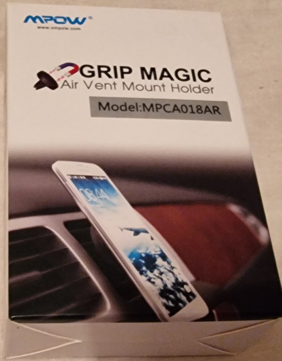 MPOW Grip Magic Air Vent Mount Holder Black Magnetic Car Phone