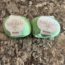 Knit Picks Palette 2 Mint Skeins Fingering Peruvian Wool 50 Grams/231 Yards Lot