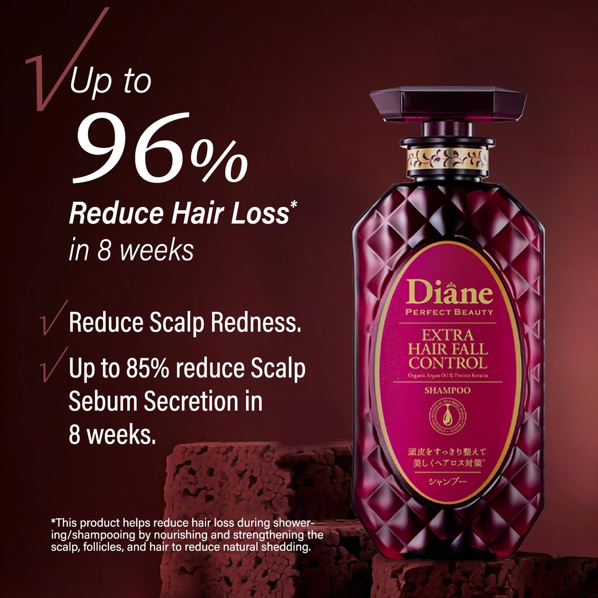 Moist Diane Hair Thickening Shampoo W/ Pump, Natural Japanese