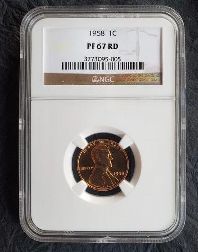1958 Lincoln Wheat Cent Proof NGC PR 67 Red RD 1C Penny - Flashy!