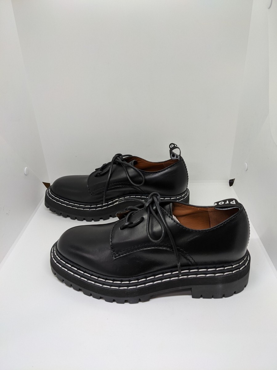 New Proenza Schouler Black Lug Sole Oxfords Sz 8.5 | eBay