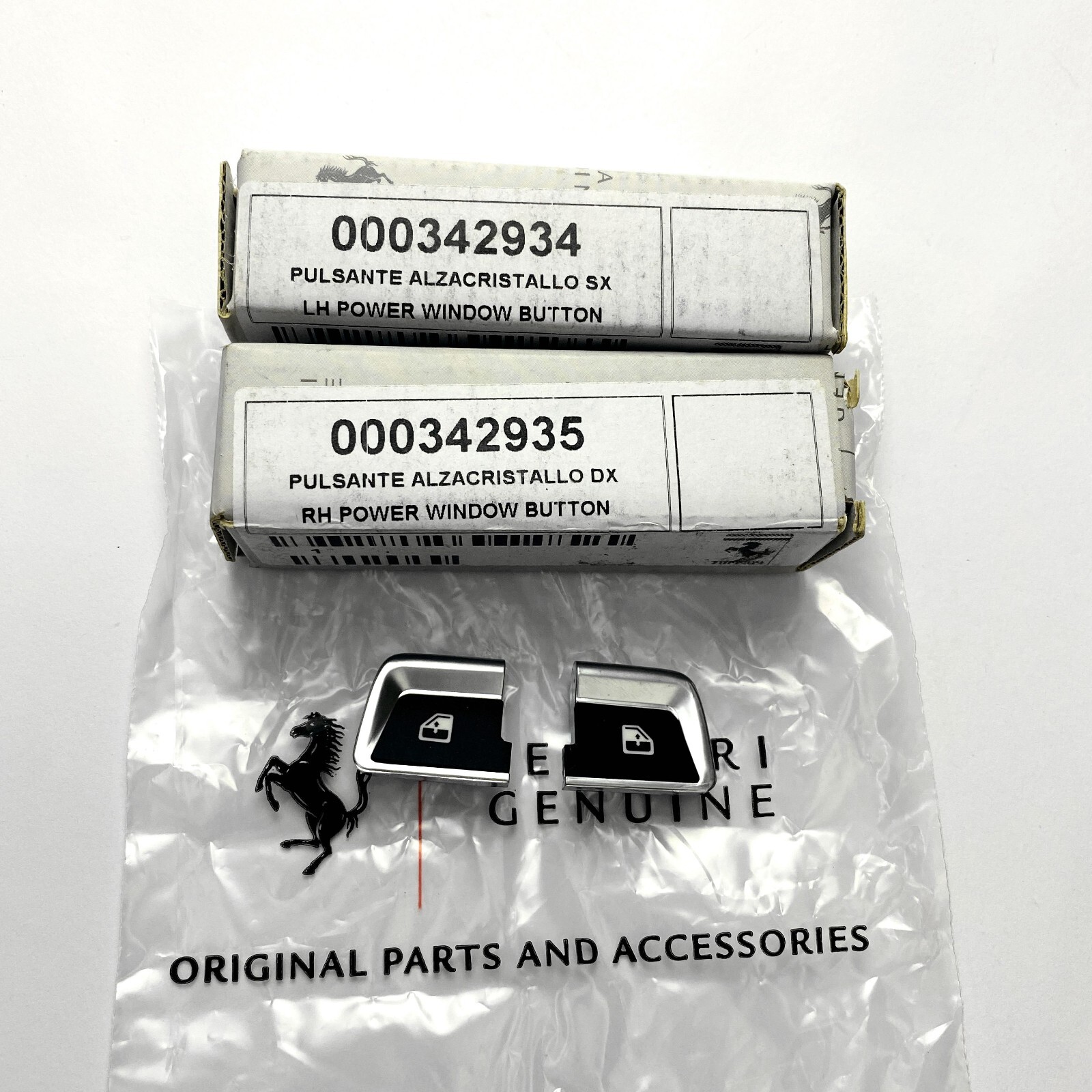 Ferrari F8/812 Superfast Left&Right Power Window Switch Button Kit Brand New