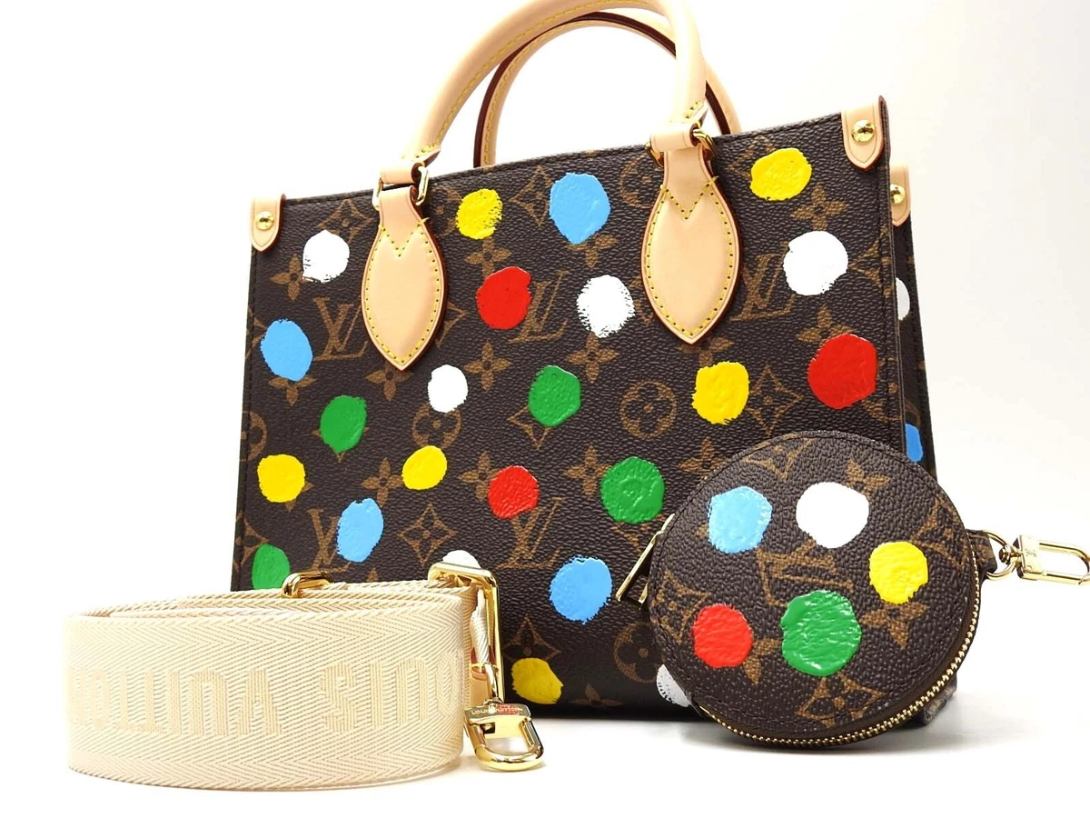 LOUIS VUITTON Painted Dot Monogram LV × YK On The Go PM Shoulder bag M46380 3840