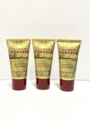 3pc) VENEZIA  by LAURA BIAGIOTTI Women 1.69oz-50ml Beauty & Bath Shower Gel(ICC2