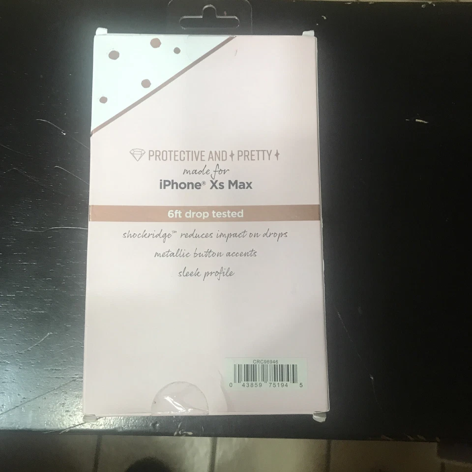 Fellowes ~ iPHONE Xs Max ~ Globo de nieve dorado brillante ~ Estuche/Cubierta protectora para teléfono Foto 3 de 4