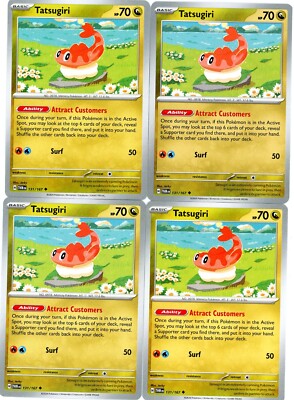 4x Pokemon TCG Tatsugiri 131/167 Twilight Masquerade Uncommon Playset