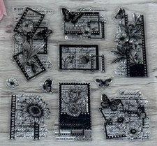 Flower Movie Clips Clear Cling Stamps