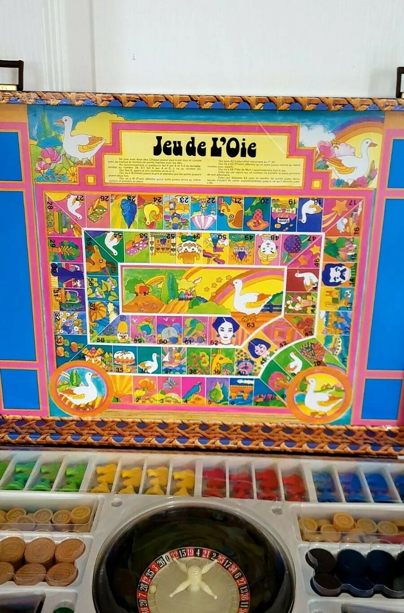 Mallette De Jeux De Société Vintage FERRIOT - Coffret Avec Jeu De L'Oie - France