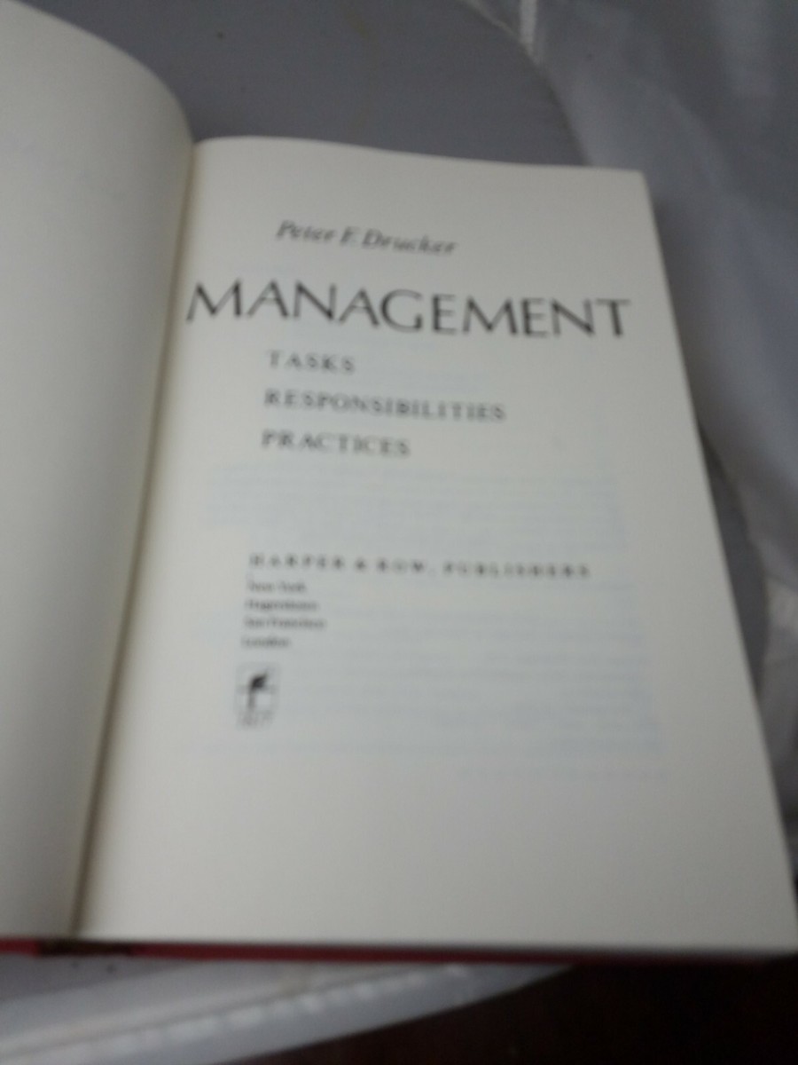 Management By Peter F. Drucker C. 1974. | eBay