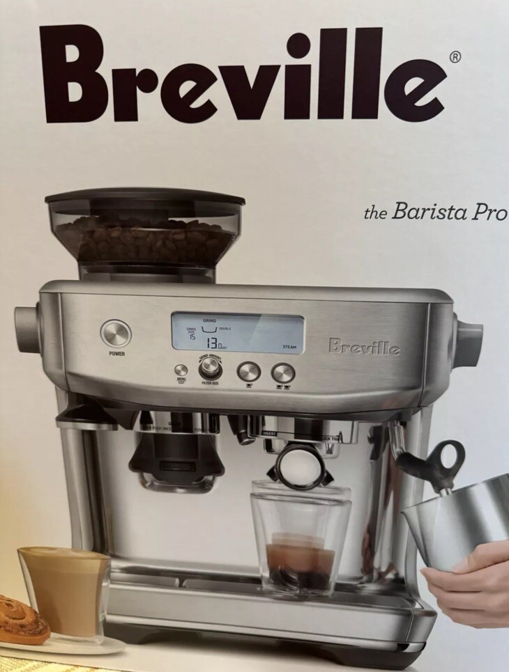 Breville BES878 Barista Pro Espresso Machine - Stainless Steel for