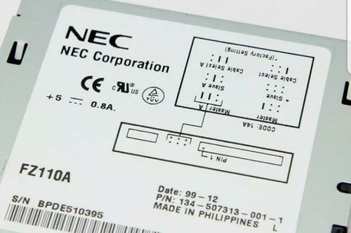 NEC FZ110A Zip 100 100MB Lettore Ide Dischetto 3.5 " Pollici Interno - Foto 3 di 4