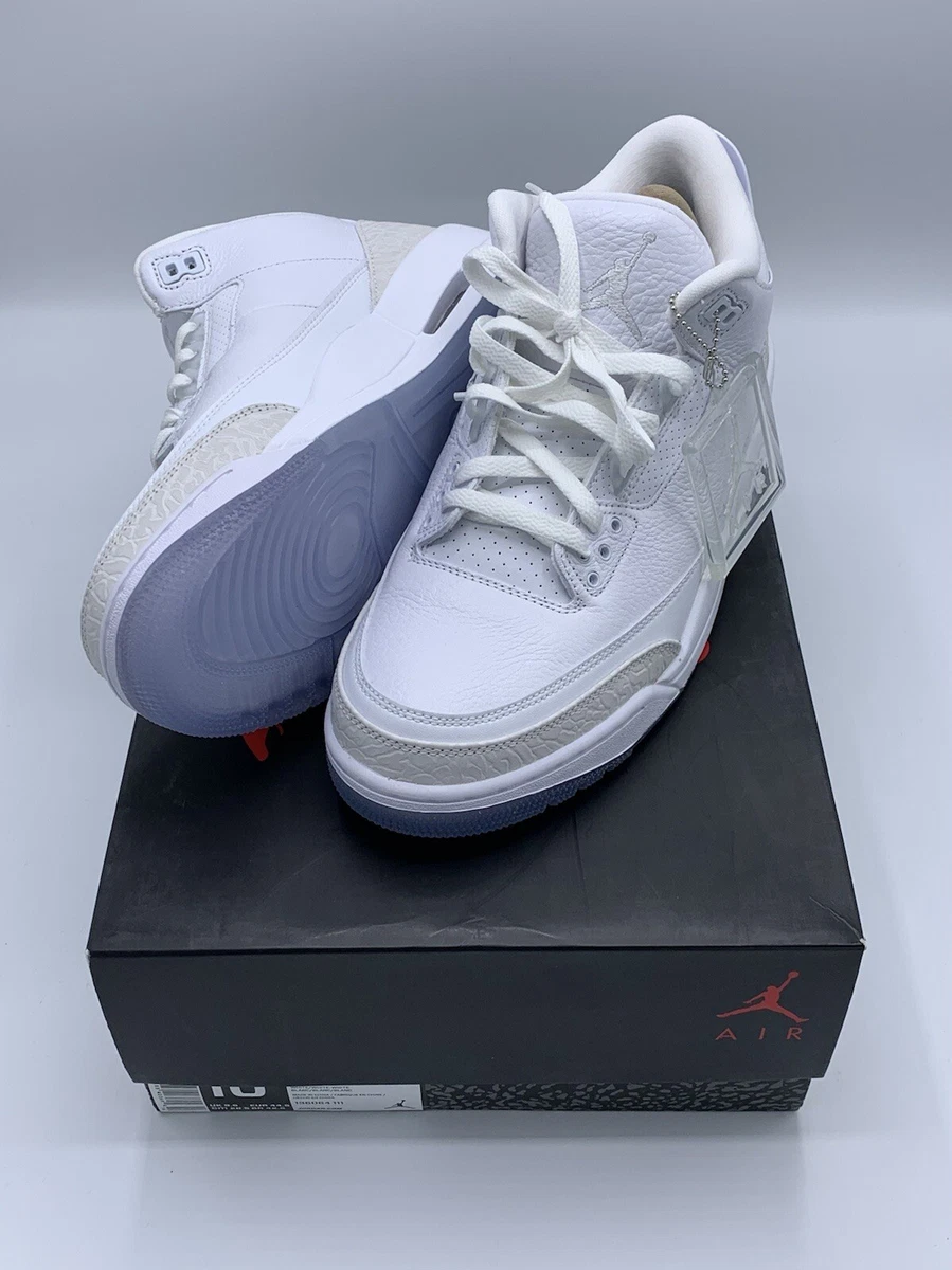 Nike Air Jordan 3 III Retro Pure White US10