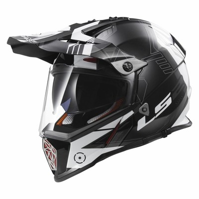 CASCO HELM CROSS MX436 PIONEER TRIGGER BLACK TITANIUM LS2 SIZE S