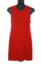 Calvin Klein Red Tiered Sweater Dress Large L Sleeveless NWT