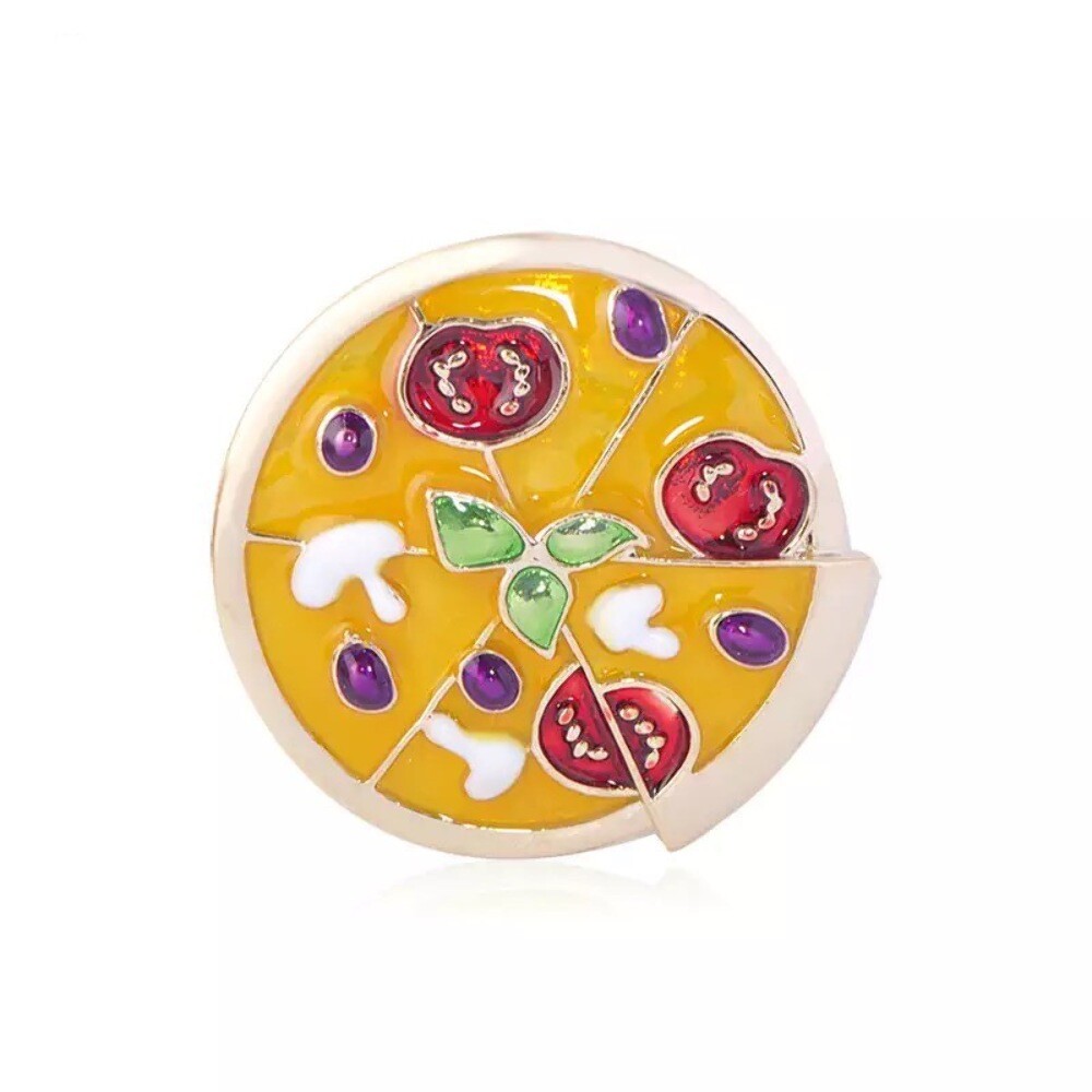 VAZIRA QUEEN Pizza Brooch
