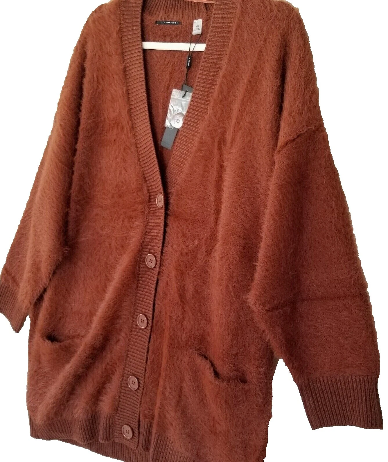Suéteres para mujer marrón Tahari Cardigan