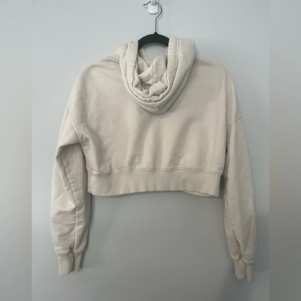 OFF WHITE Felpa con cappuccio ritagliata Good American taglia 0 XS