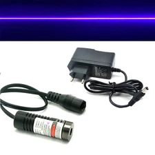 Focusable Line 405nm 100mW Violet/Blue Laser Diode Module w/ 5V Adapter
