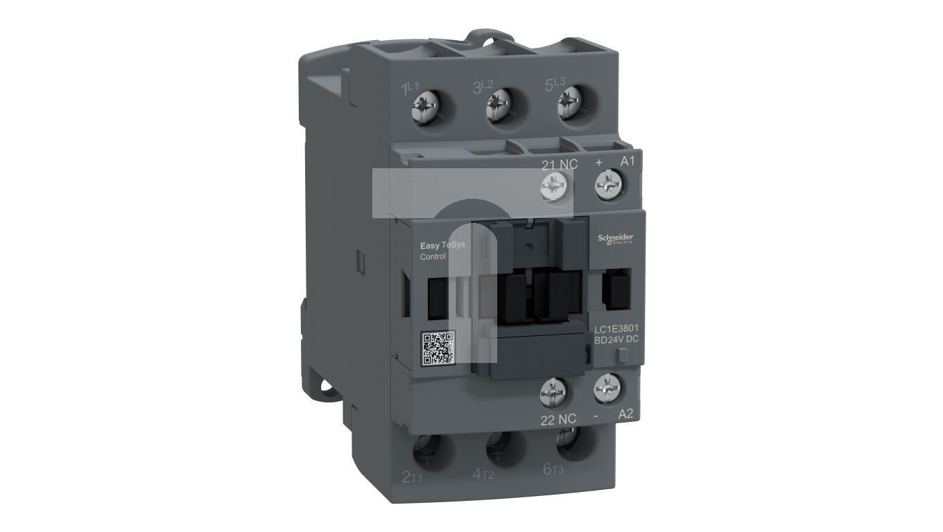 Easy TeSys 3P 38A AC3 18.5KW 24VDC 1NC contactor /T2UK