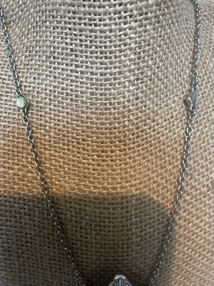 Collar Rebecca Minkoff Tono Plata con Colgante con Cristal Color Oro Amarillo Foto 3 de 4