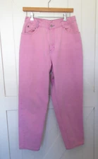 VTG Gitano Pink Denim Mom Jeans Pants Women's 12 Petite 100% Cotton Retro