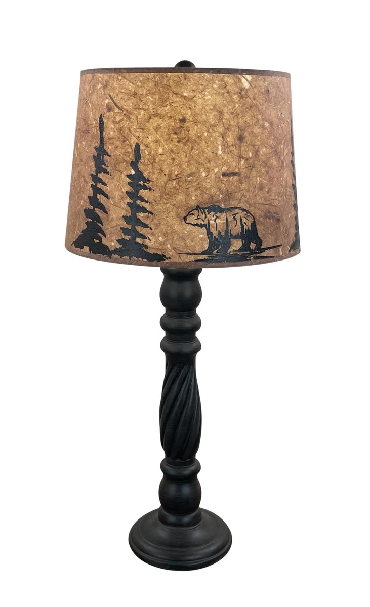 Rustic on sale black lamp