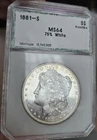 1881-S Morgan Dollar Prooflike - PCI 10 Digit Holder - Part Of Old Holder Lot