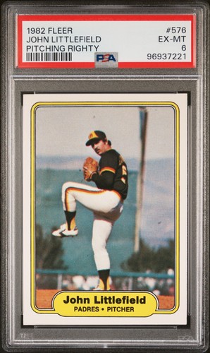 John Littlefield [Pitching Righty] #576 1982 Fleer card