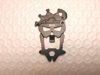 SOG MacV Black Stainless Skull Shaped Screwdriver Wrench Multi-Tool SM1001CP