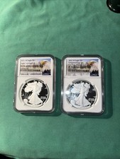 2021 &2022 W Eagle S$1 Both PF 70 (1) T-2 1oz And (1) First DOI Both Ultra Cameo