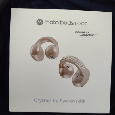 Moto Buds Loop Wireless Earbuds Sound by Bose Crystals by Swarovski - NEW IN BOX