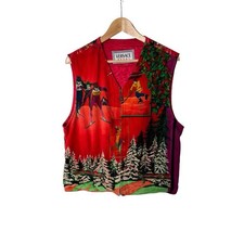 Vintage 90s Versace Sport Velvet Vest S Men  s