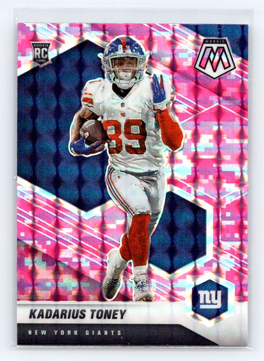 2021 Panini Mosaic #312 Kadarius Toney Prizm Camo Pink Rookie New York Giants